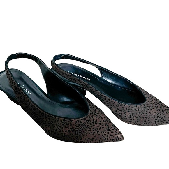 DONALD J PLINER Pointy Toe Gema Animal Print Slingback Block Heel Shoes Sz 8.5 - Picture 1 of 5
